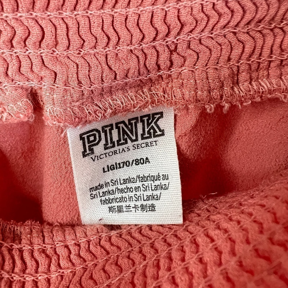 Pink Victoria's Secret Shorts Women's Size L Pull On Elastic Waist Embroidered - Picture 4 of 4